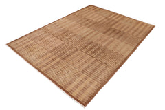 handmade Modern Kafkaz Lt. Brown Green Hand Knotted RECTANGLE 100% WOOL area rug 10' x 14'