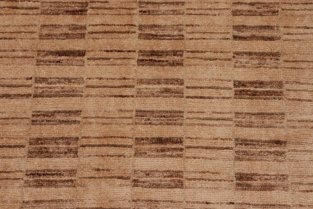 handmade Modern Kafkaz Lt. Brown Green Hand Knotted RECTANGLE 100% WOOL area rug 10' x 14'
