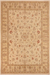 handmade Traditional Kafkaz Beige Tan Hand Knotted RECTANGLE 100% WOOL area rug 10 x 14
