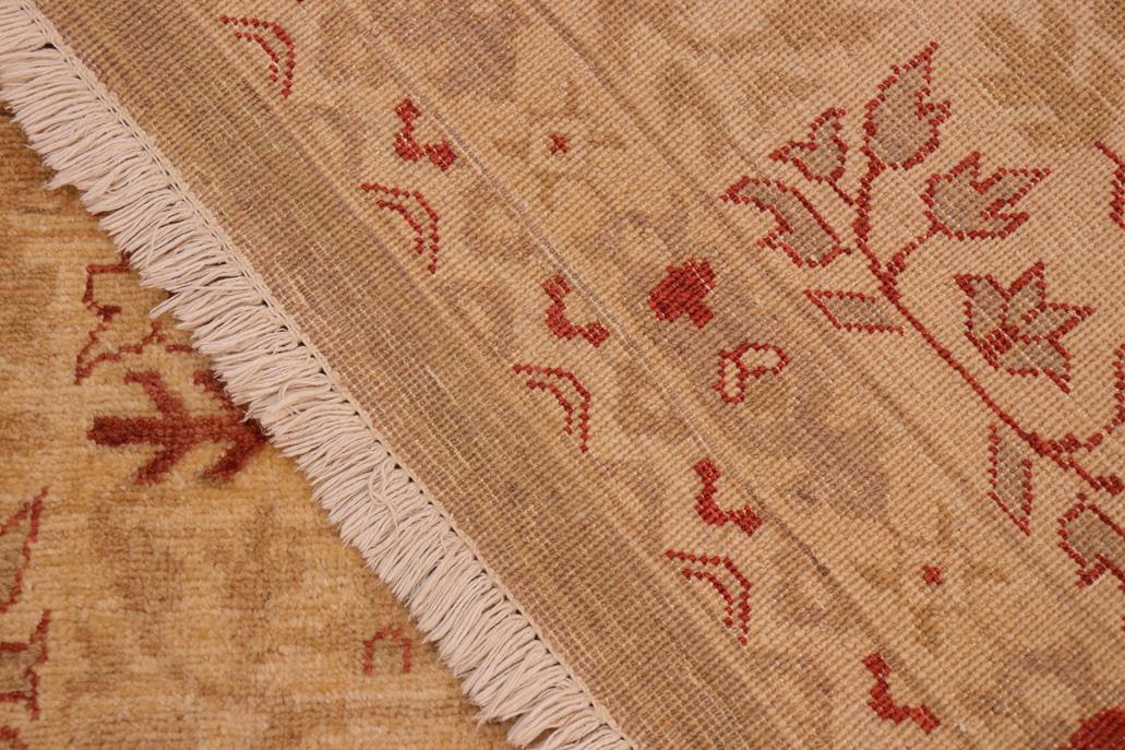 handmade Modern Kafkaz Green Tan Hand Knotted RECTANGLE 100% WOOL area rug 10 x 14