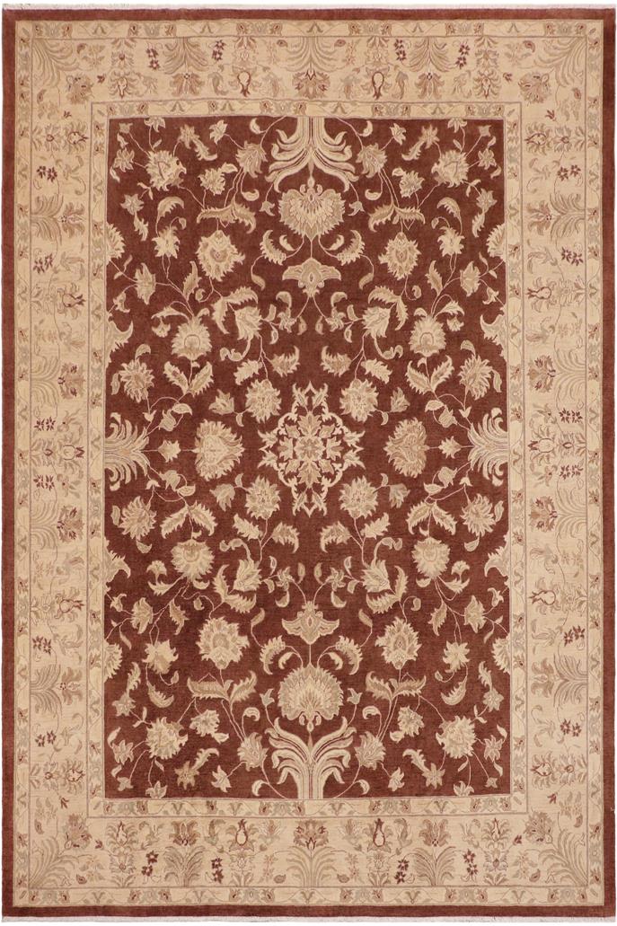 handmade Traditional Kafkaz Brown Tan Hand Knotted RECTANGLE 100% WOOL area rug 10 x 14