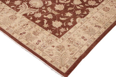 handmade Traditional Kafkaz Brown Tan Hand Knotted RECTANGLE 100% WOOL area rug 10 x 14