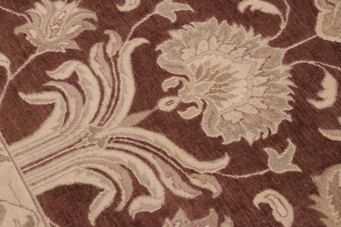 handmade Traditional Kafkaz Brown Tan Hand Knotted RECTANGLE 100% WOOL area rug 10x14