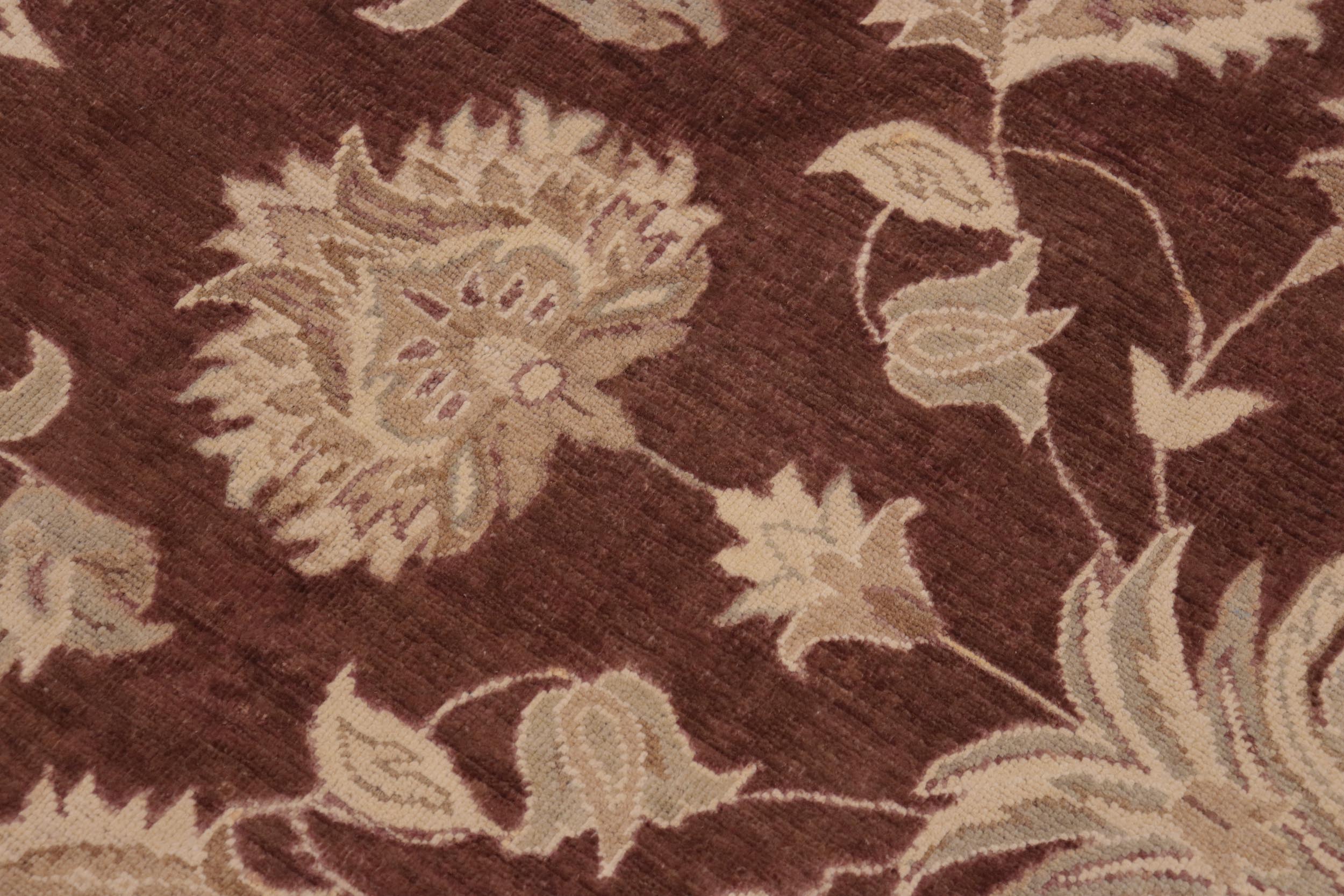 handmade Traditional Kafkaz Brown Tan Hand Knotted RECTANGLE 100% WOOL area rug 10x14