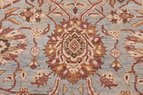 handmade Traditional Kafkaz Lt. Blue Lt. Gold Hand Knotted RECTANGLE 100% WOOL area rug 10x14