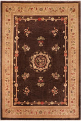 handmade Traditional Kafkaz Brown Tan Hand Knotted RECTANGLE 100% WOOL area rug 10 x 14