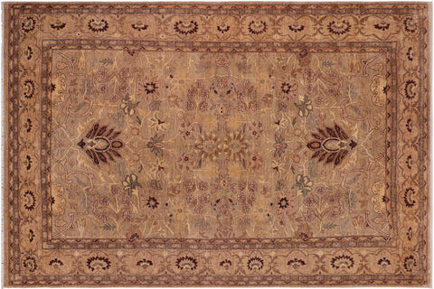 handmade Traditional Kafkaz Gray Tan Hand Knotted RECTANGLE 100% WOOL area rug 10x14