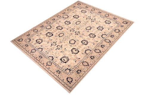handmade Transitional Kafkaz Tan Lt. Brown Hand Knotted RECTANGLE 100% WOOL area rug 10' x 14'