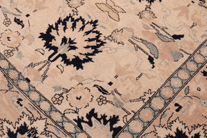 handmade Transitional Kafkaz Tan Lt. Brown Hand Knotted RECTANGLE 100% WOOL area rug 10' x 14'