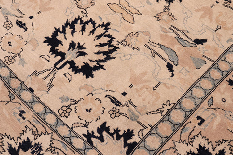 handmade Transitional Kafkaz Tan Lt. Brown Hand Knotted RECTANGLE 100% WOOL area rug 10' x 14'