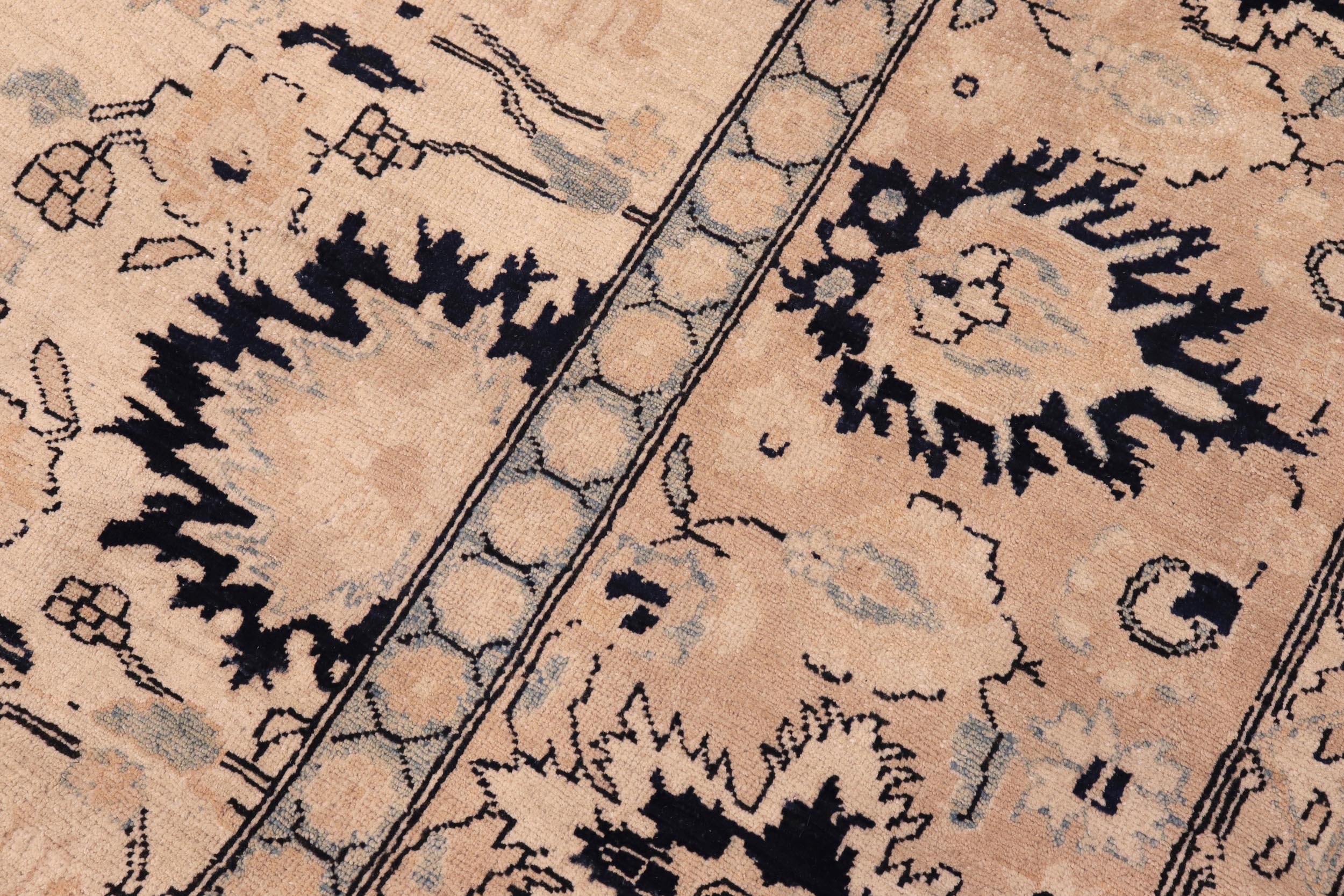 handmade Transitional Kafkaz Tan Lt. Brown Hand Knotted RECTANGLE 100% WOOL area rug 10' x 14'