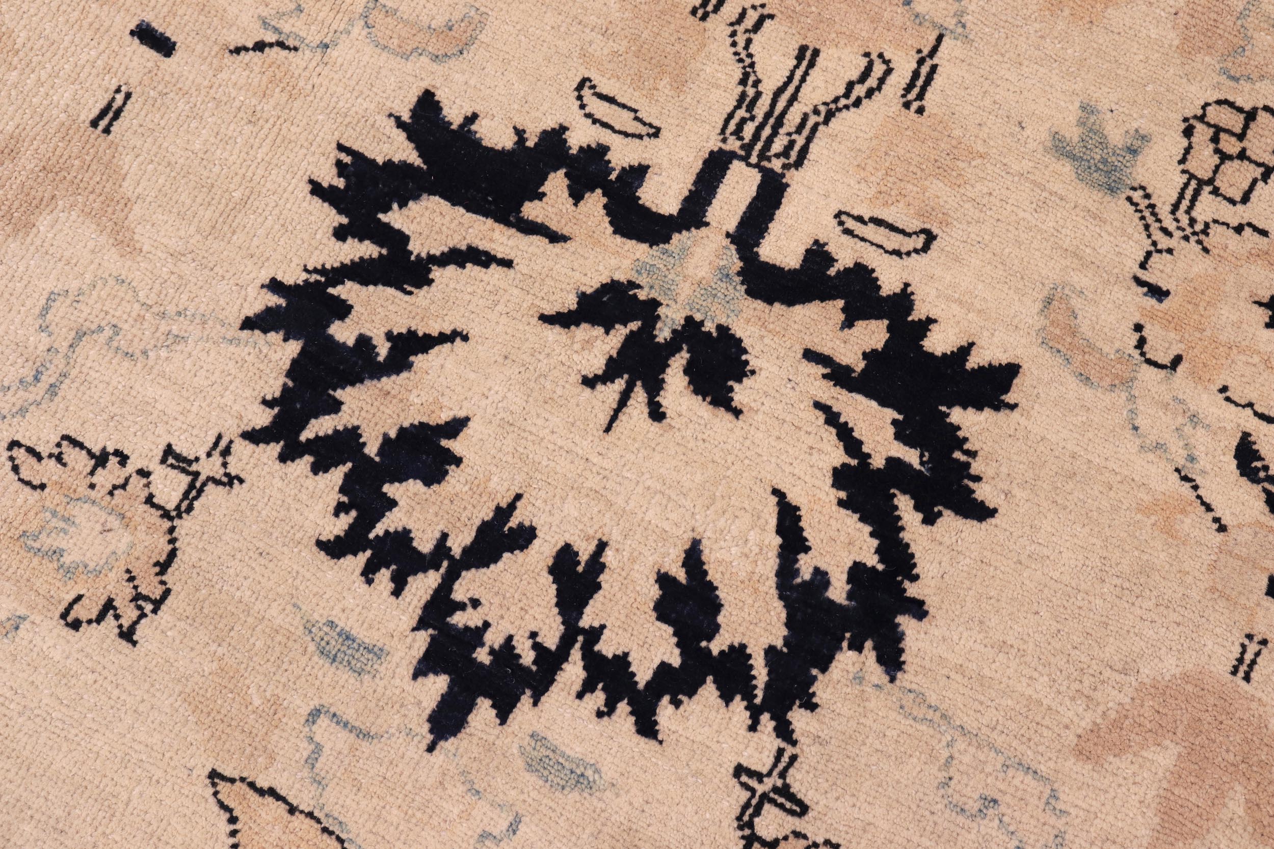 handmade Transitional Kafkaz Tan Lt. Brown Hand Knotted RECTANGLE 100% WOOL area rug 10' x 14'
