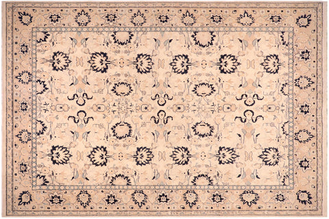 handmade Transitional Kafkaz Tan Lt. Brown Hand Knotted RECTANGLE 100% WOOL area rug 10' x 14'