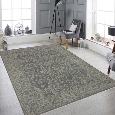 handmade Traditional Kafkaz Gray Green Hand Knotted RECTANGLE 100% WOOL area rug 8' x 11'