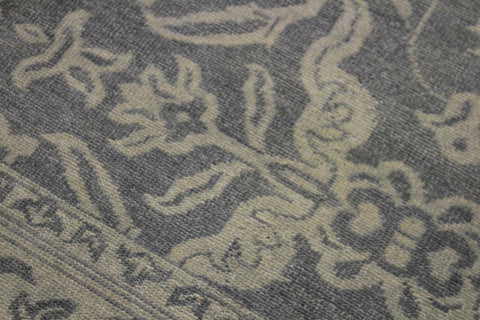 handmade Traditional Kafkaz Gray Green Hand Knotted RECTANGLE 100% WOOL area rug 8' x 11'