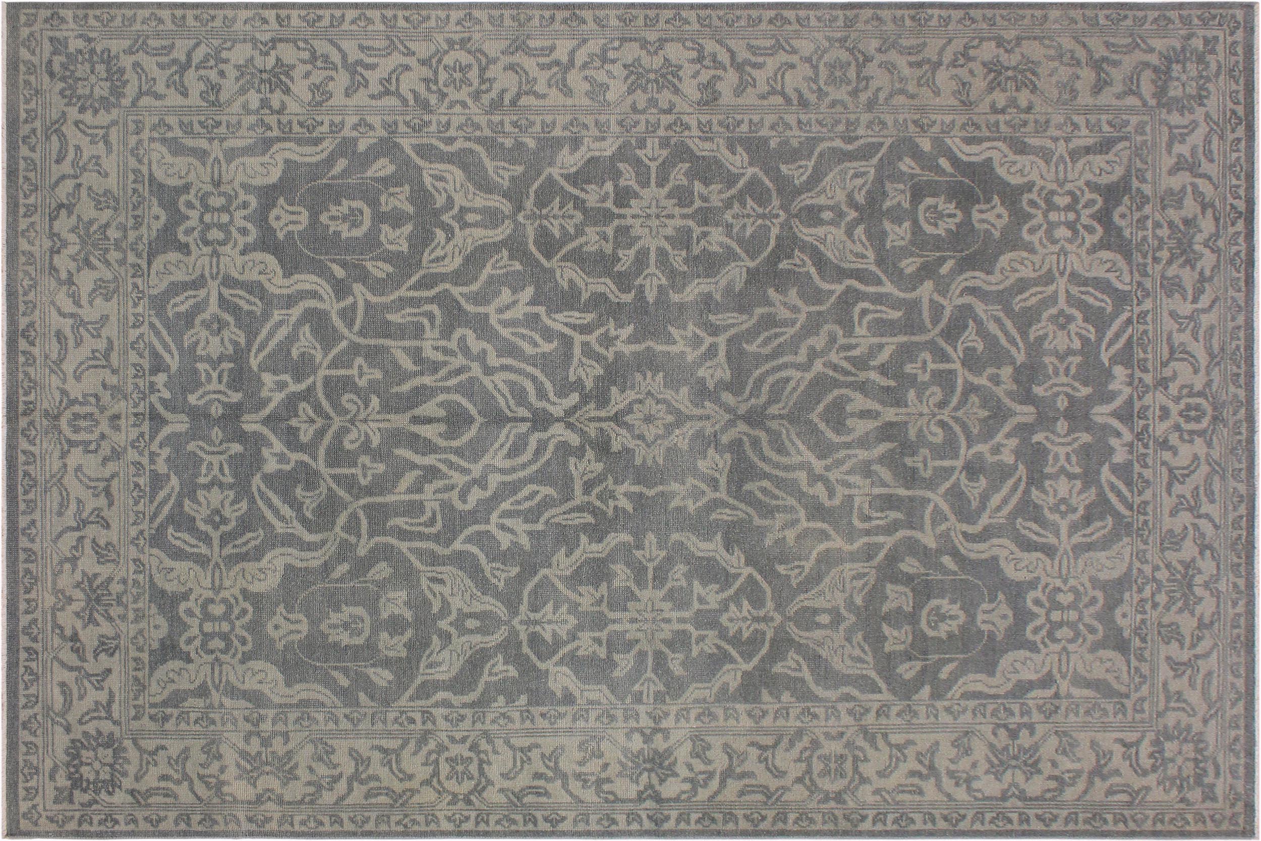 handmade Traditional Kafkaz Gray Green Hand Knotted RECTANGLE 100% WOOL area rug 8' x 11'