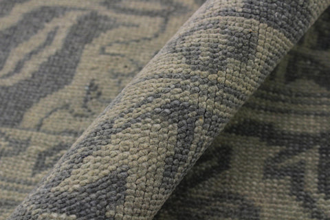 handmade Traditional Kafkaz Gray Green Hand Knotted RECTANGLE 100% WOOL area rug 8' x 11'