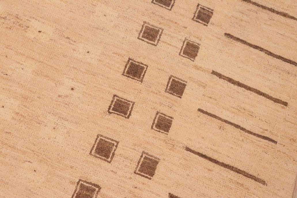 handmade Transitional Kafkaz Tan Brown Hand Knotted RECTANGLE 100% WOOL area rug 6 x 9