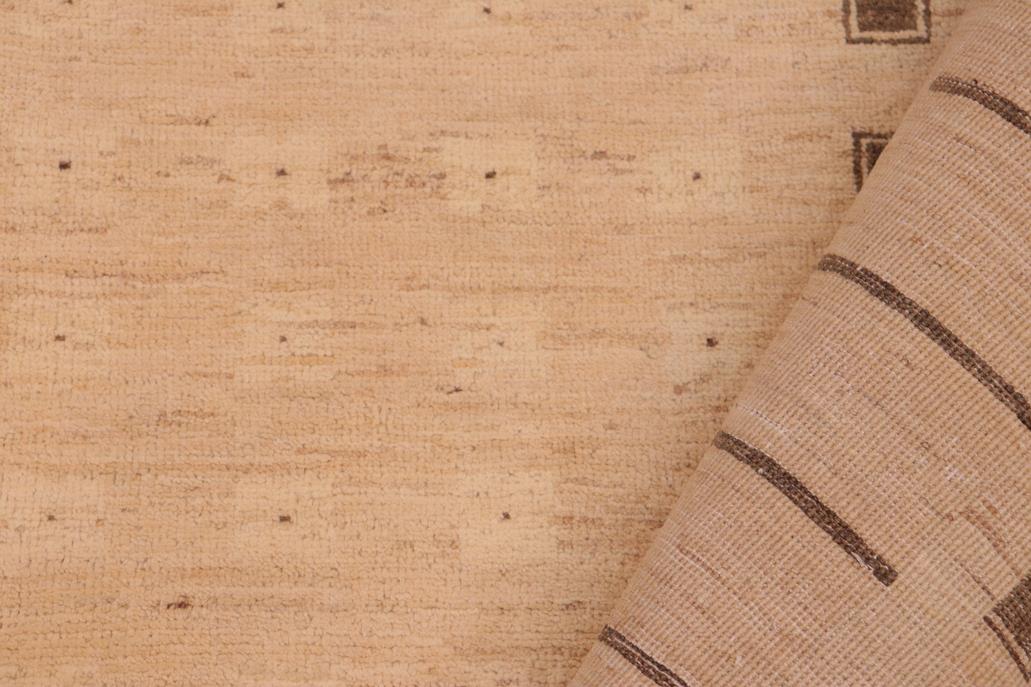 handmade Transitional Kafkaz Tan Brown Hand Knotted RECTANGLE 100% WOOL area rug 6 x 9