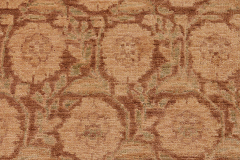 handmade Modern Kafkaz Brown Tan Hand Knotted RECTANGLE 100% WOOL area rug 6' x 8'