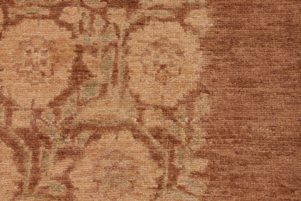 handmade Modern Kafkaz Brown Tan Hand Knotted RECTANGLE 100% WOOL area rug 6' x 8'
