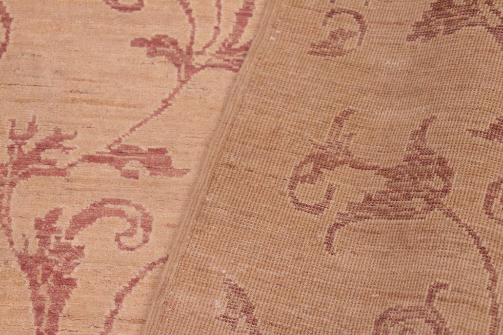 handmade Transitional Kafkaz Tan Rose Hand Knotted RECTANGLE 100% WOOL area rug 6 x 9