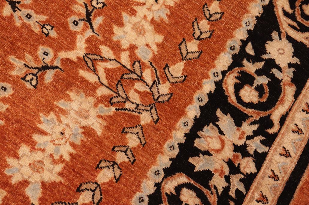 handmade Traditional Kafkaz Rust Black Hand Knotted RECTANGLE 100% WOOL area rug 6 x 9