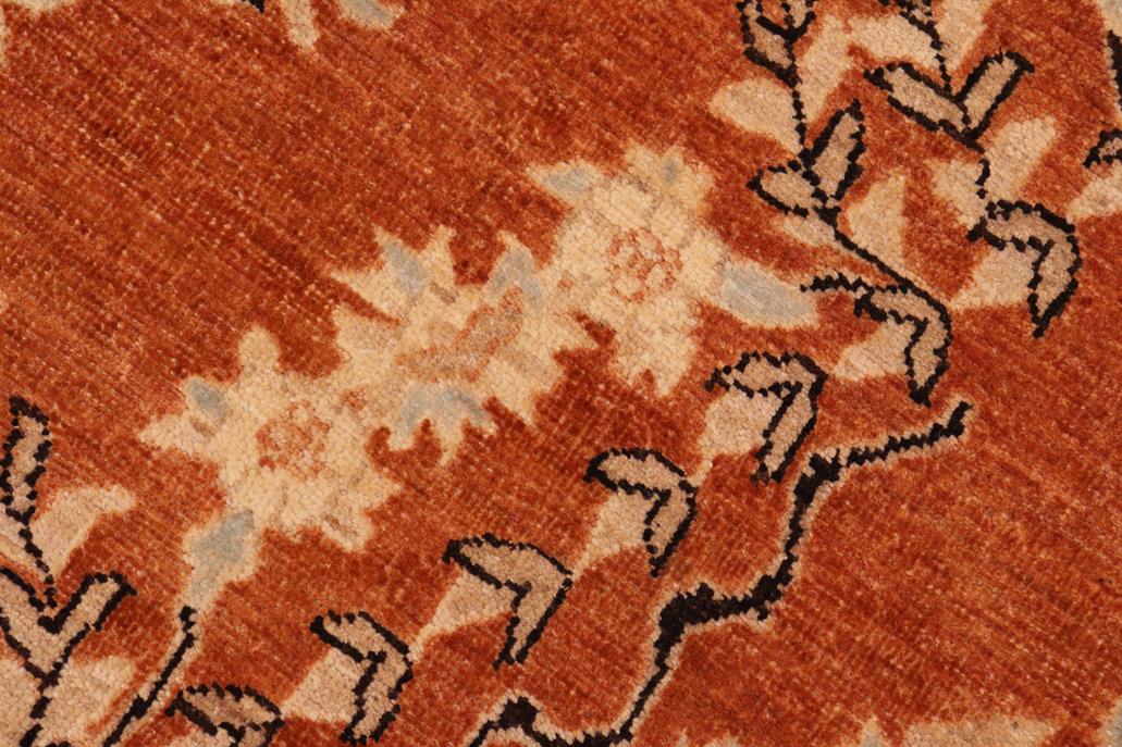 handmade Traditional Kafkaz Rust Black Hand Knotted RECTANGLE 100% WOOL area rug 6 x 9