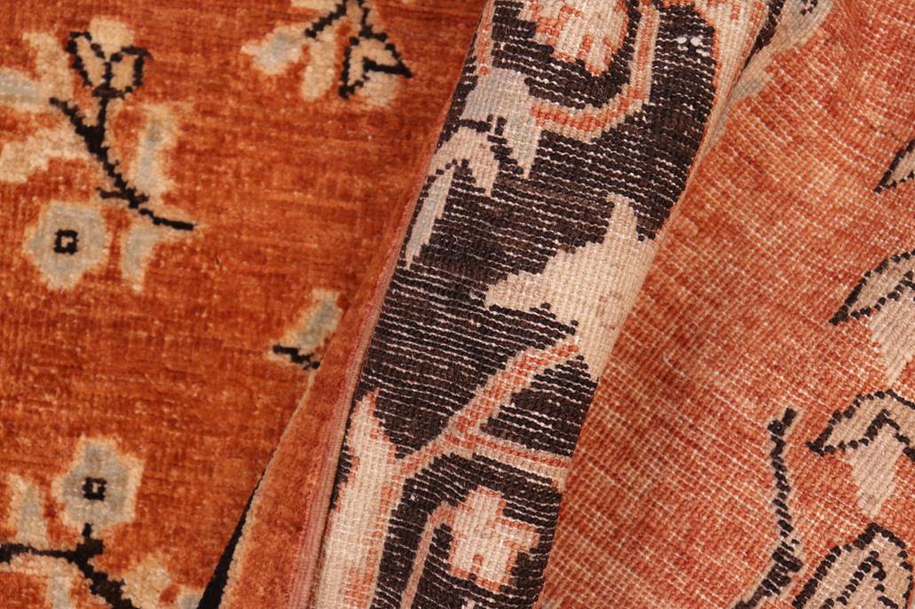 handmade Traditional Kafkaz Rust Black Hand Knotted RECTANGLE 100% WOOL area rug 6 x 9