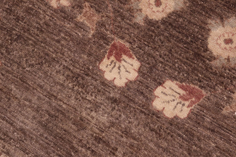 handmade Modern Kafkaz Brown Beige Hand Knotted RECTANGLE 100% WOOL area rug 6' x 9'