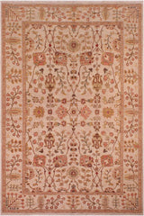 handmade Traditional Kafkaz Beige Lt.orange Hand Knotted RECTANGLE 100% WOOL area rug 6 x 9