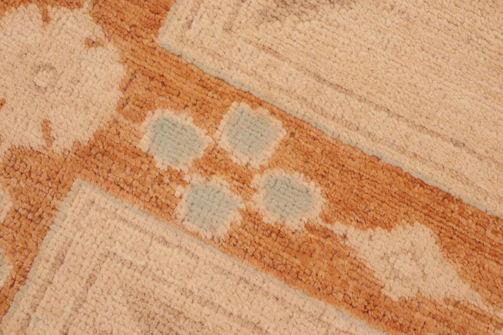handmade Transitional Kafkaz Rust Tan Hand Knotted RECTANGLE 100% WOOL area rug 6 x 9