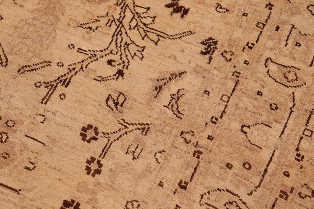 handmade Transitional Kafkaz Beige Tan Hand Knotted RECTANGLE 100% WOOL area rug 6 x 9