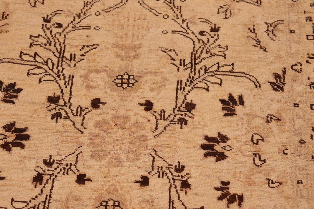 handmade Transitional Kafkaz Beige Tan Hand Knotted RECTANGLE 100% WOOL area rug 6 x 9