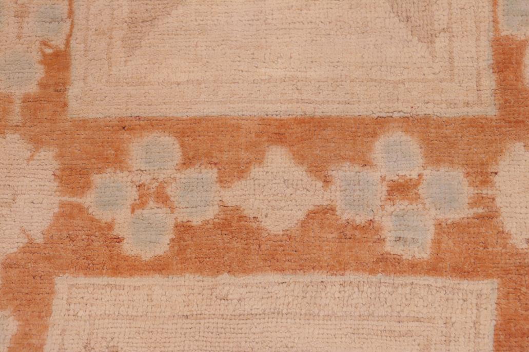 handmade Transitional Kafkaz Rust Tan Hand Knotted RECTANGLE 100% WOOL area rug 6 x 9
