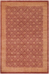 handmade Transitional Kafkaz Red Brown Hand Knotted RECTANGLE 100% WOOL area rug 6 x 9