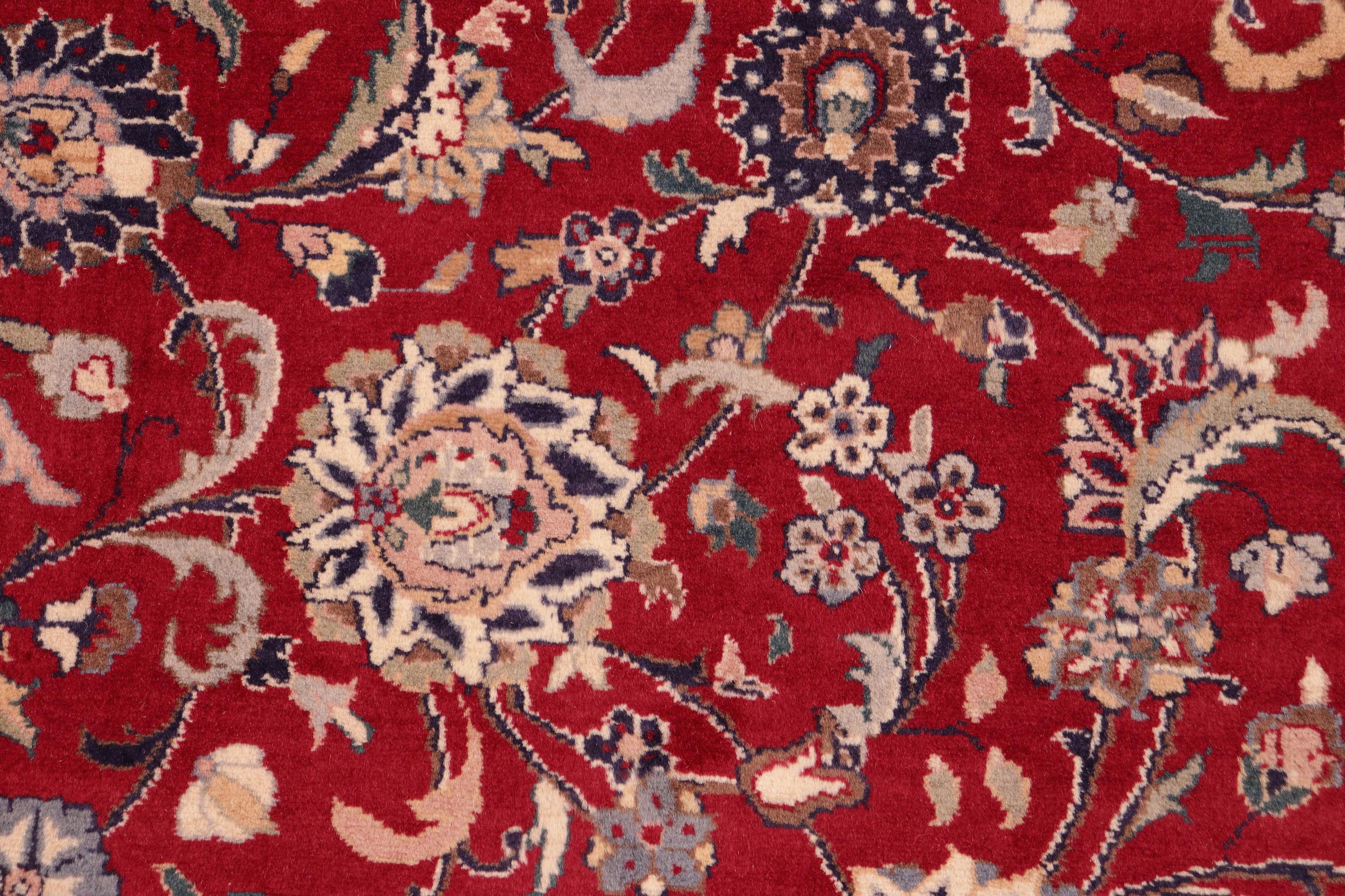 handmade Traditional Abasi Afsha Red Blue Hand Knotted RECTANGLE 100% WOOL area rug 6x9
