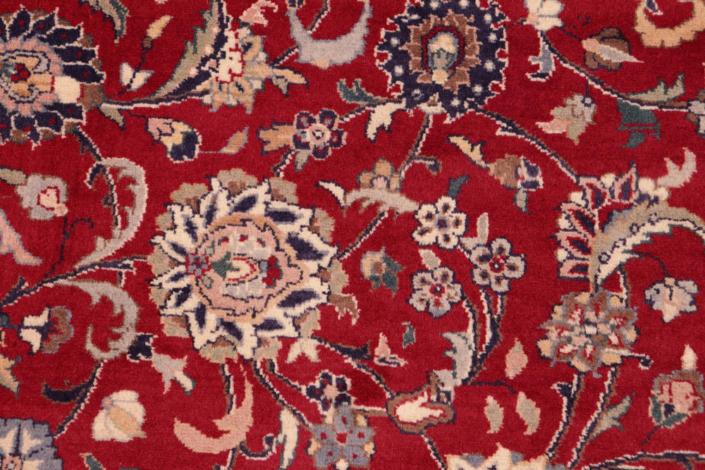 handmade Traditional Abasi Afsha Red Blue Hand Knotted RECTANGLE 100% WOOL area rug 6x9