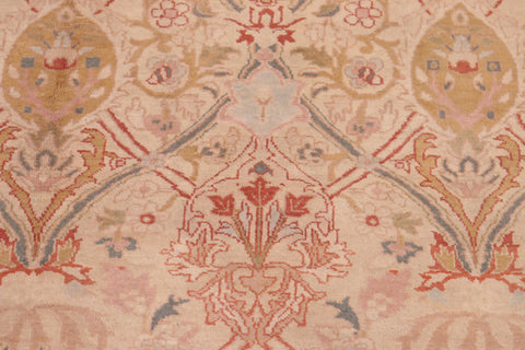 handmade Transitional Mujahid Tan Red Hand Knotted RECTANGLE 100% WOOL area rug 6x9