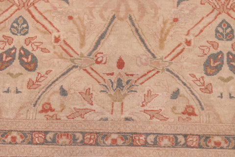 handmade Transitional Mujahid Tan Red Hand Knotted RECTANGLE 100% WOOL area rug 6x9