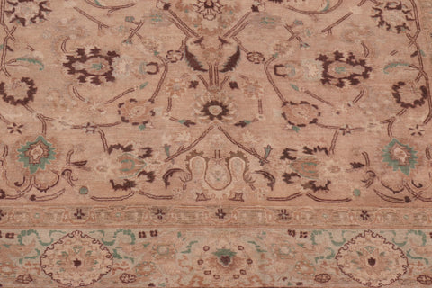 handmade Traditional Kafkaz Tan Lt. Green Hand Knotted RECTANGLE 100% WOOL area rug 6x9