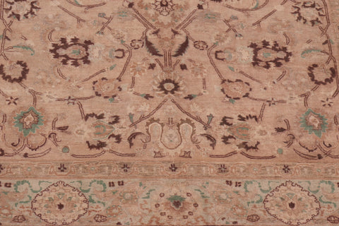 handmade Traditional Kafkaz Tan Lt. Green Hand Knotted RECTANGLE 100% WOOL area rug 6x9