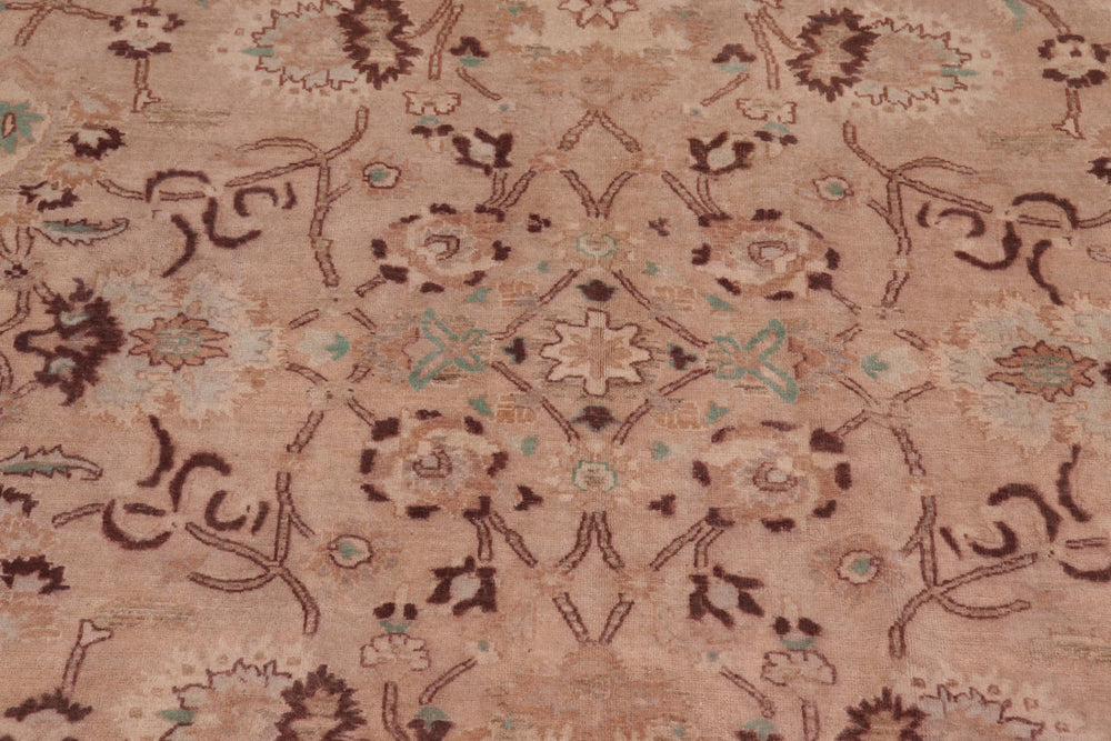 handmade Traditional Kafkaz Tan Lt. Green Hand Knotted RECTANGLE 100% WOOL area rug 6x9