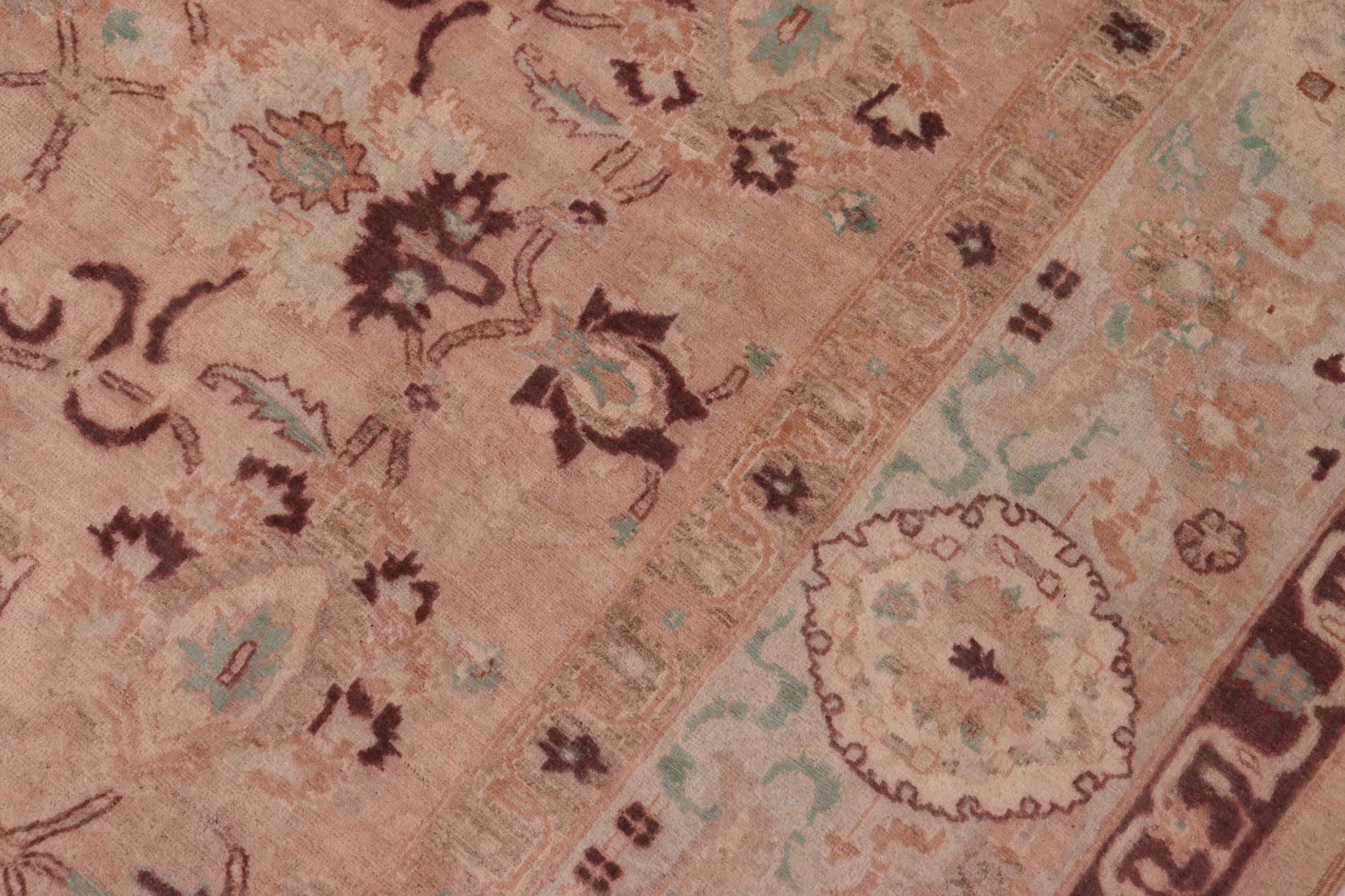 handmade Traditional Kafkaz Tan Lt. Green Hand Knotted RECTANGLE 100% WOOL area rug 6x9