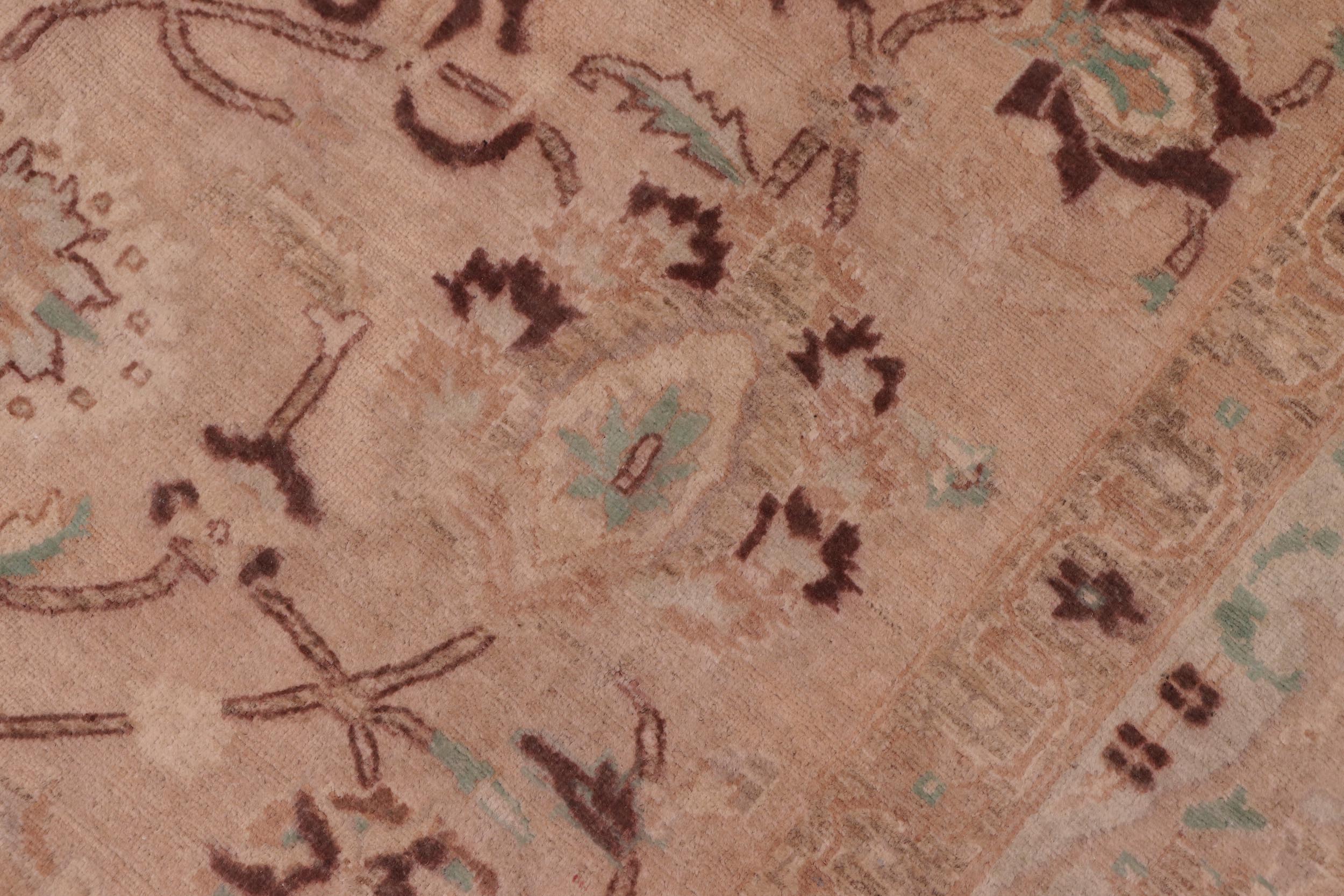 handmade Traditional Kafkaz Tan Lt. Green Hand Knotted RECTANGLE 100% WOOL area rug 6x9