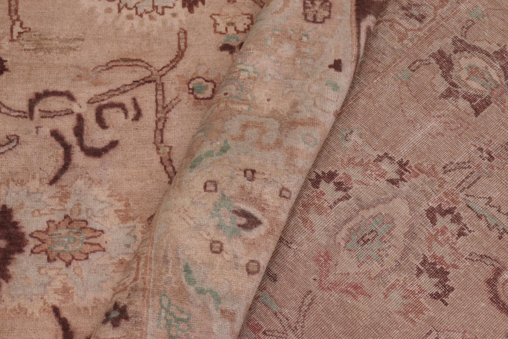 handmade Traditional Kafkaz Tan Lt. Green Hand Knotted RECTANGLE 100% WOOL area rug 6x9