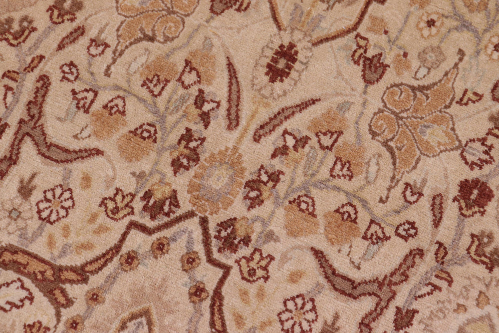 handmade Transitional Lahore Tan Tan Hand Knotted RECTANGLE 100% WOOL area rug 6' x 9'