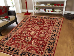 handmade Traditional Kafkaz Red Blue Hand Knotted RECTANGLE 100% WOOL area rug 6 x 9
