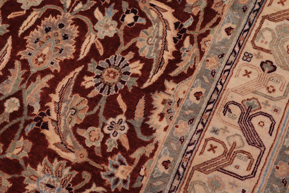 handmade Transitional Kafkaz Copper Tan Hand Knotted RECTANGLE 100% WOOL area rug 6' x 9'