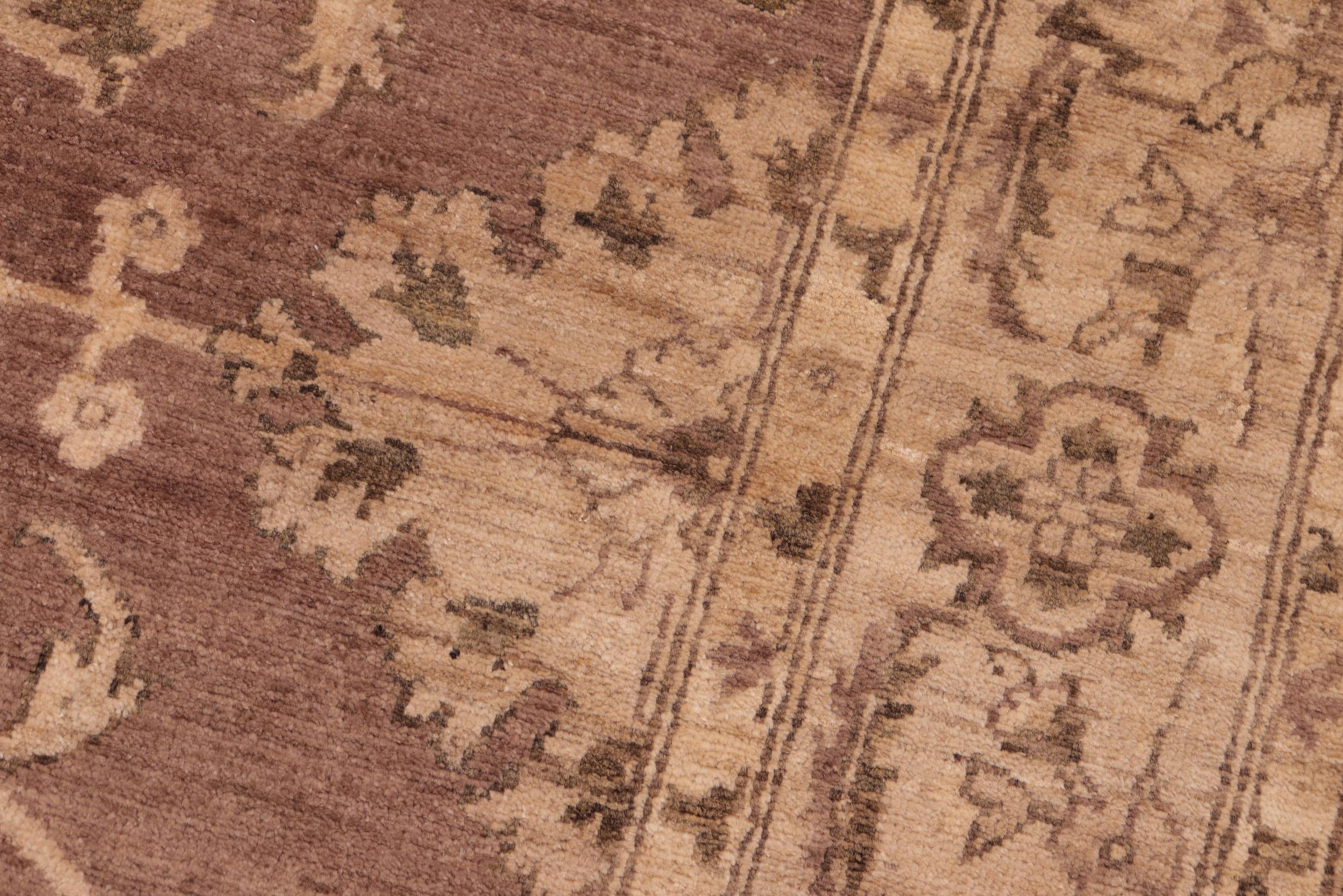 handmade Traditional Kafkaz Brown Tan Hand Knotted RECTANGLE 100% WOOL area rug 6x9